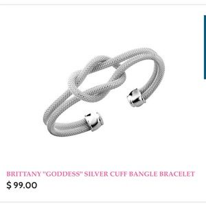 CateandChloe “Goddess” Silver Cuff Bangle Bracelet
